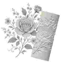 Vintage Rose Bouquet Clay Roller – Debossed Texture STL for Pottery, Polymer Clay & Slab Work