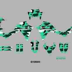 VINYL DESIGN FOR: XT 660R, XT 660R CAMOUFLAGE GREEN GREY BLACKS GREY AND WHITE YAMAHA Custom, Sticker, Fairing