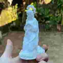 Virgin Mary - STL religious sculpture for 3D printing