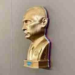 🗿 Vladimir Putin Bust – 3D Printable Sculpture 🇷🇺✨