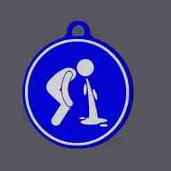 Vomit Allowed - Traffic Sign - Keychain