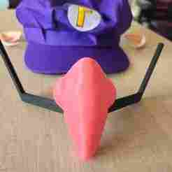 Waluigi wearable Nose and Mustache