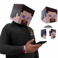 Wearable Minecraft Steve Helmet