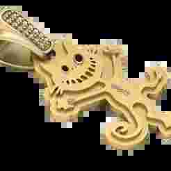 Whimsical Cat Pendant 3D Printable Jewelry Model