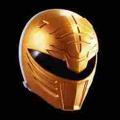 White Tiger Power Ranger Helmet split in Two - White Tiger Power Ranger Dino Tiger split in Two