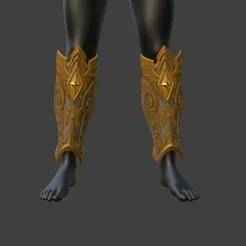 Winged Holy Golden Greaves