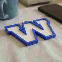 Winnipeg Blue Bombers keychain badge color printable and renderable