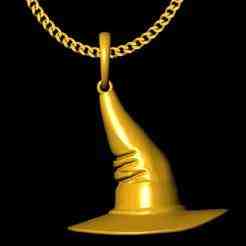 Witch cap pendant charm