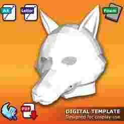 Wolf Cosplay Head - Pepakura 3D Template