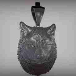 Wolf Head Pendant 3D Model