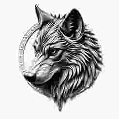 Wolf head pendant