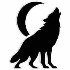 wolf howling at a moon 2 - 2D/3D Wall Art STL+SVG For CNC Router, Plasma, Waterjet, Laser & 3D Printer