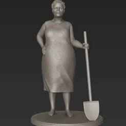 Woman with Shovel (20cm) Gardening