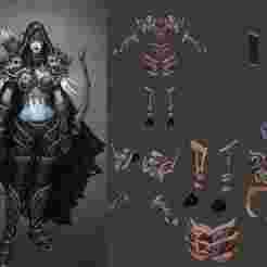 World of Warcraft - Sylvanas Armor + Bow Cosplay - EVA Foam Template - PDO + PDF Pepakura Pattern