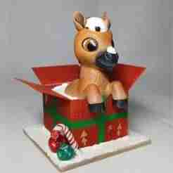 Xmas Baby Horse in the gift box