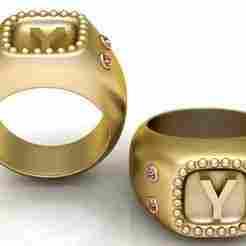 Y ALPAHBETS RING   3d printable model