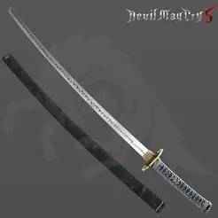 Yamato Vergil Katana from Devil May Cry 5 stl for cosplay DMC 3d model