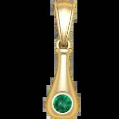 Yellow Gold Emerald Pendant – 3D Printable Jewelry Model