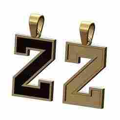 Z enamel varsity letter sports letterman jersey pendant charm 3D print model