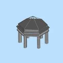 86 Outdoor Viewing Pavilion Garden Sunshine Pavilion Outdoor Landscape Pavilion Miniature Scene Model