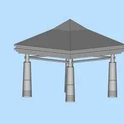 92 Outdoor Viewing Pavilion Garden Sunshine Pavilion Outdoor Landscape Pavilion Miniature Scene Model