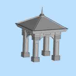93 Outdoor Viewing Pavilion Garden Sunshine Pavilion Outdoor Landscape Pavilion Miniature Scene Model