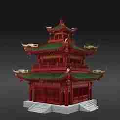 Chinese Imperial Pavilion 3D Model | Multi-Tier Traditional Temple | Printable STL