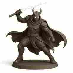😈 Devil Warrior 3D Model | Dark Fantasy Showpiece & Keychain | Powerful Demon Fighter Figurine