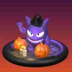 Gengar Halloween Edition – 3D Printable Model (Separated Parts)