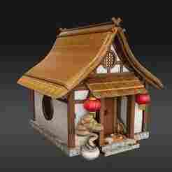 Japanese Teahouse Pavilion – Traditional Asian Cottage 3D Model for Printing