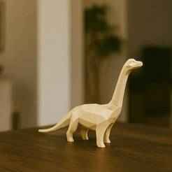 🦕 Low Poly Brachiosaurus – 3D Printable Dinosaur Sculpture