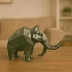 🐘 Low Poly Elephant – 3D Printable Modern Sculpture