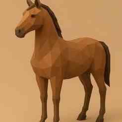 Low Poly Horse 3D Model