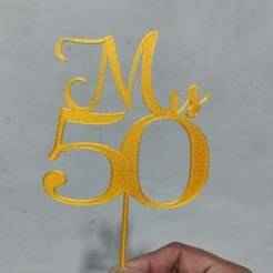 my 50 topper cake