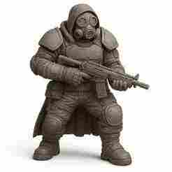 ⚙️ Post-Apocalyptic Soldier 3D Model | Sci-Fi Military Character | Game-Ready Statue