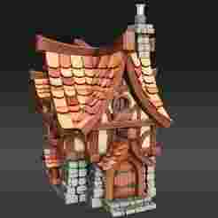Whimsical Stone and Timber Cottage – 3D Printable Fantasy House