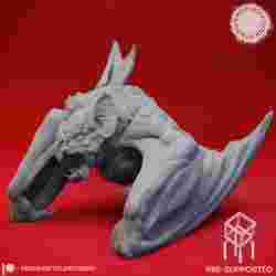 Dire Bat - Masaüstü MIniature (Ön Destekli STL)