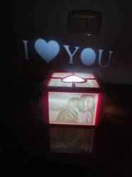 Özelleştirilmiş duvar yazısı ile BOX lithophane