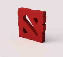 Dota 2 Taş Logo - FDM ve SLA Baskı için 3D Model