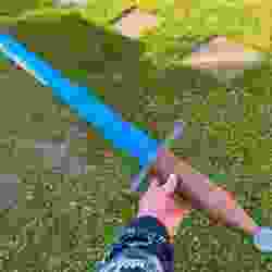Extendable, retractable, collapsing long sword