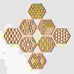 Geometrik bardak altlığı seti
