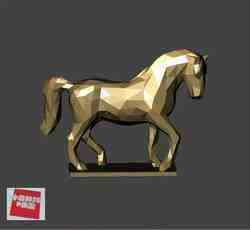 Düşük Poli 3D Model - at 低面數-馬