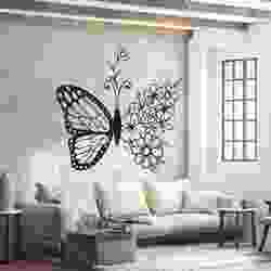 WallArt Butterfly Flowers 001