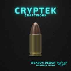 01. 9x19mm Parabellum - Remington - Compact Legend: 9x19mm Parabellum Remington Ammo 3D Print File - Military Ammunition - Handgun Ammunition