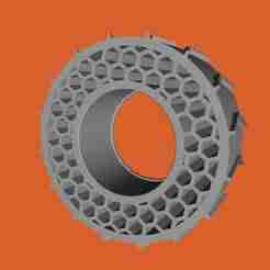3D model Hexagonal Airless Rover Wheel
