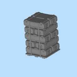 Ammunition box module scene on the card board 14 military supplies miniature scene model