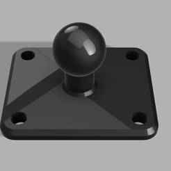 AMPS Mount 17mm ball adapter plate with bolt&nut