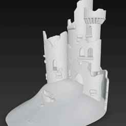 Aquarium Castle 3D Model - STL & 3MF Files for Resin Printing - Detailed Fish Tank Decoration