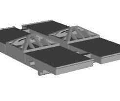 Art Deco Island Platform 17.5mm roof skylight sections 1/148 scale