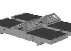 Art Deco Island Platform 25mm roof half skylight sections 1/148 scale